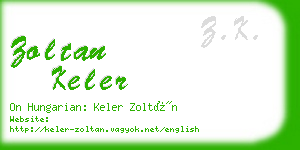 zoltan keler business card
